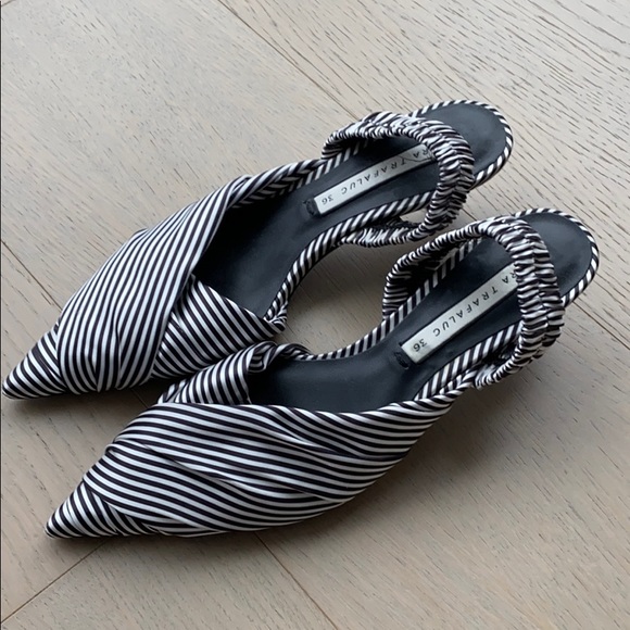 Zara Shoes - Low Heel Slingback Heels - Picture 2 of 7